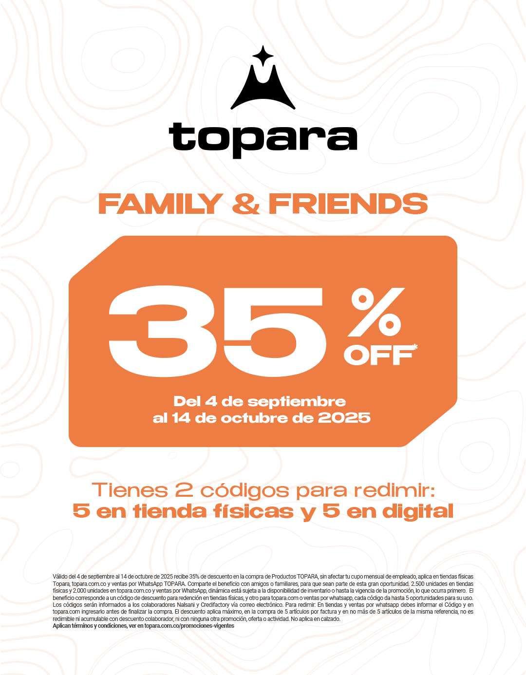 35% de descuento en Family & Friends Topara