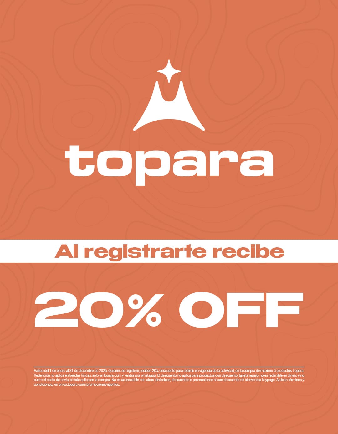 20% OFF al Registrarse
