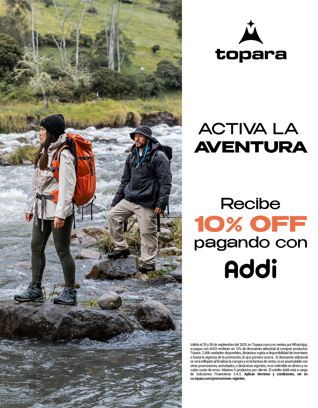 10% de descuento en Topara pagando con Addi